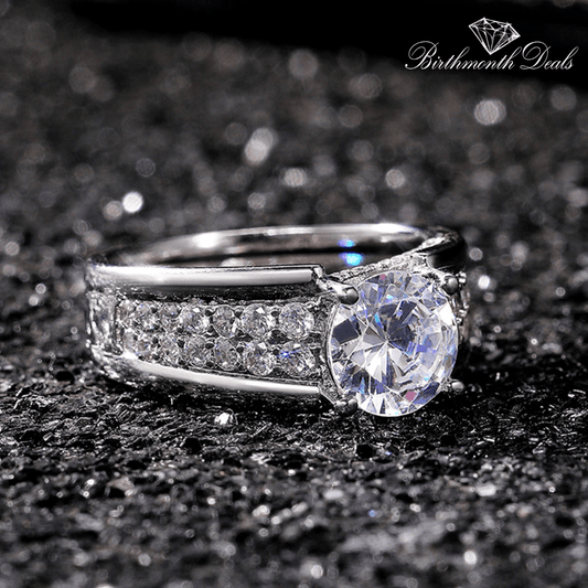 April Diamond Birthstone Ring - Birthmonth Deals