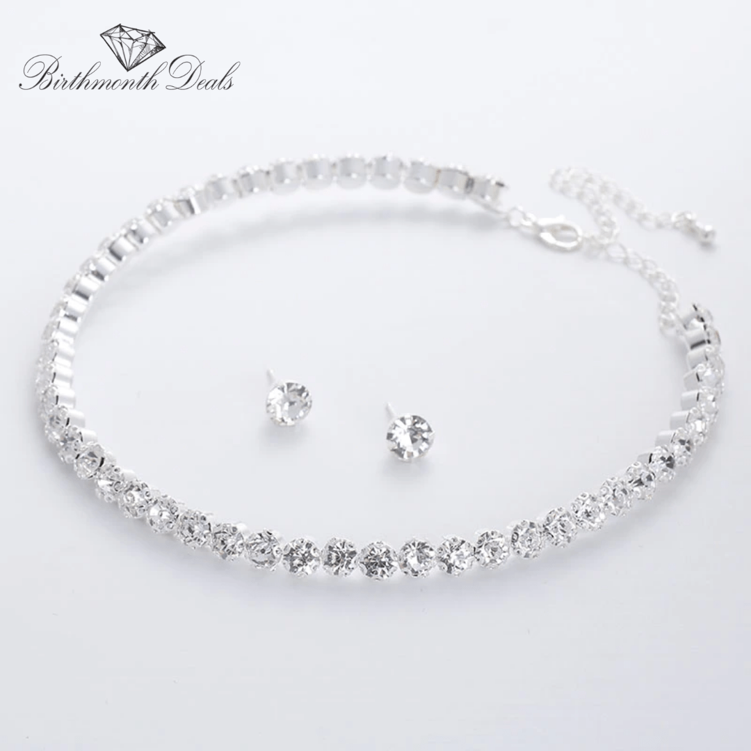 April Diamond Birthstone Jewelry Set - Birthmonth Deals