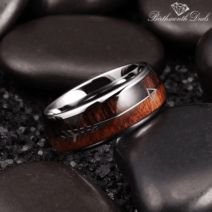 Arrow Koa Wood Ring | Men's Ring - Birthmonth Deals