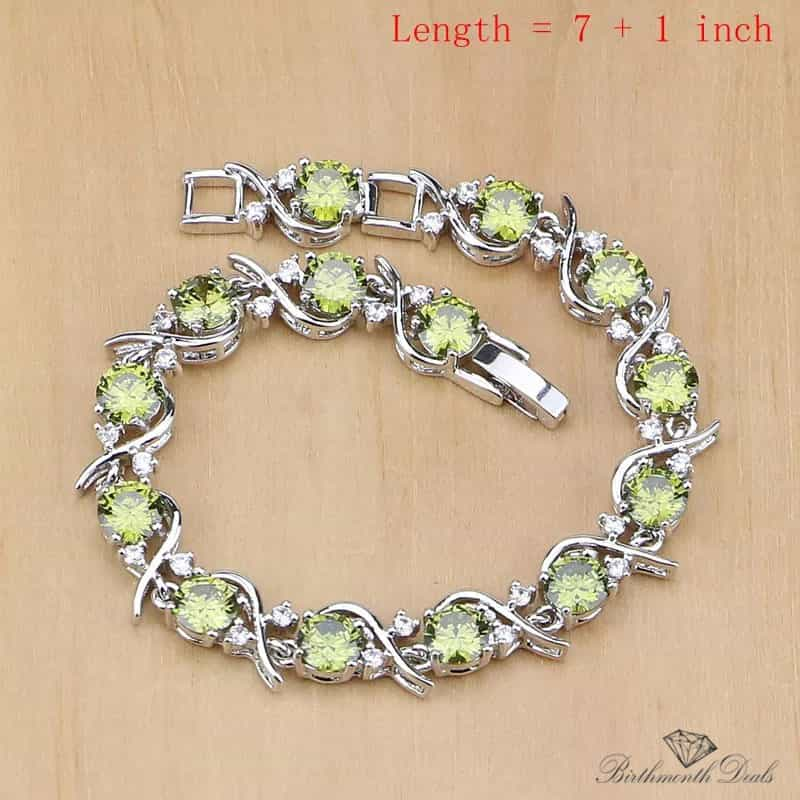 August Peridot Birthstone Jewelry Set - Birthmonth Deals