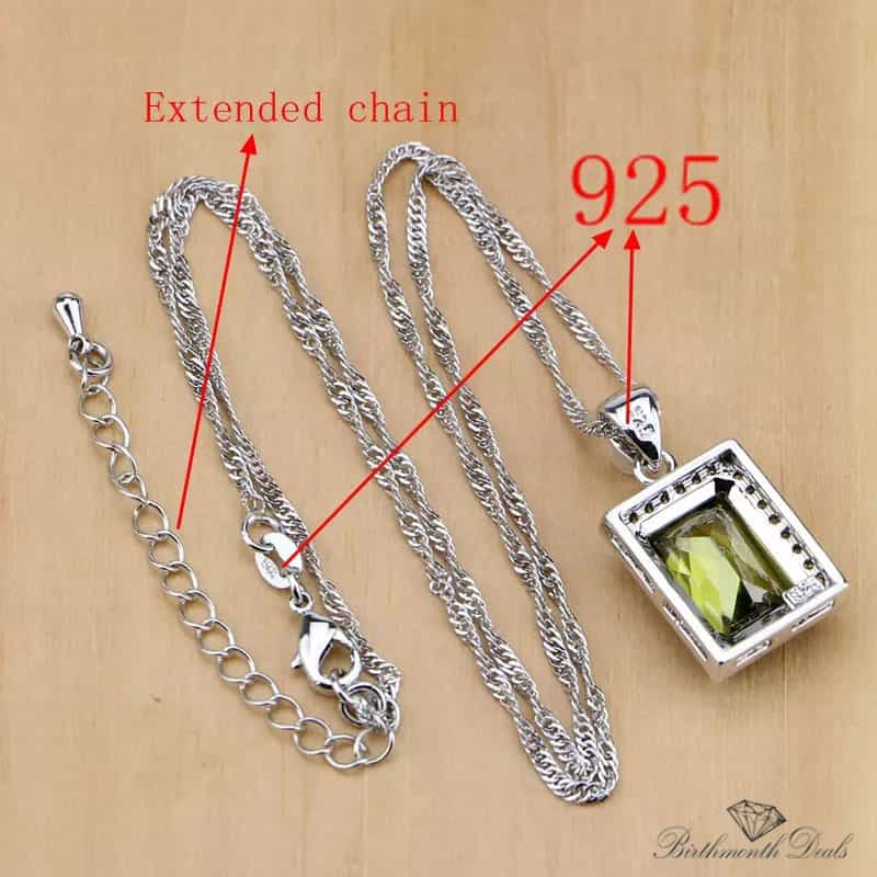 August Peridot Birthstone Jewelry Set - Birthmonth Deals