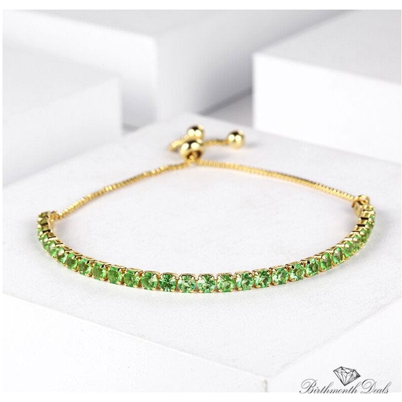 August Peridot Birthstone Bracelet - Birthmonth Deals