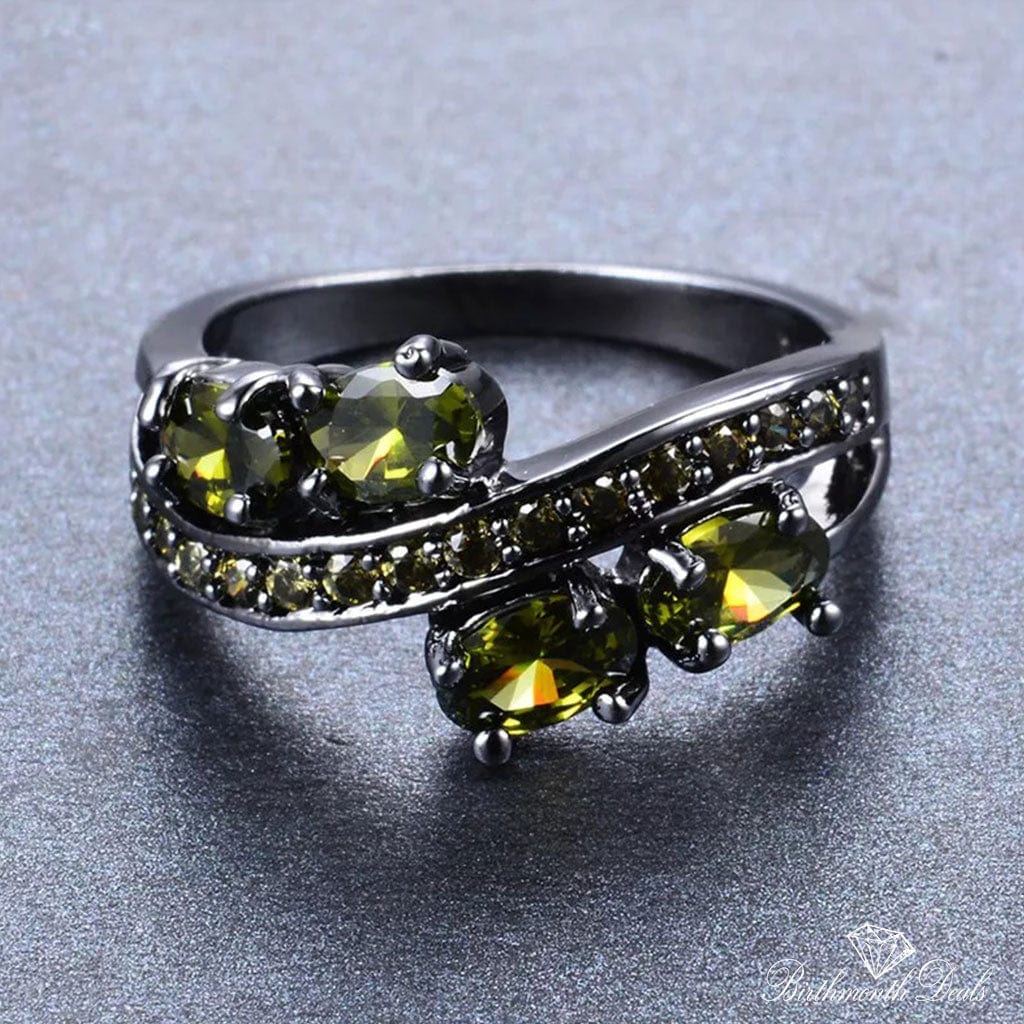 August Peridot Birthstone Ring - Birthmonth Deals