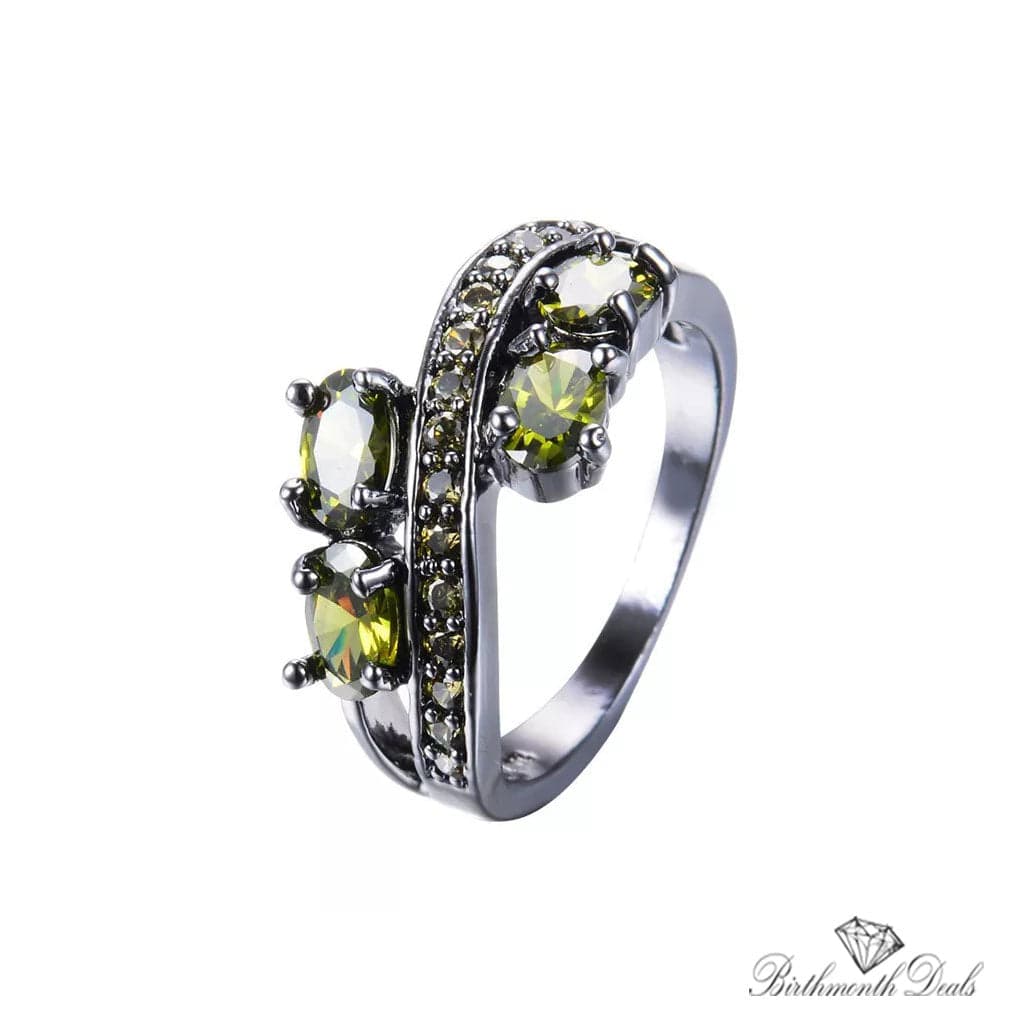 August Peridot Birthstone Ring - Birthmonth Deals