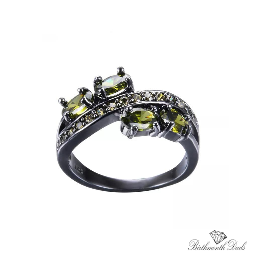 August Peridot Birthstone Ring - Birthmonth Deals