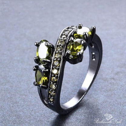 August Peridot Birthstone Ring - Birthmonth Deals