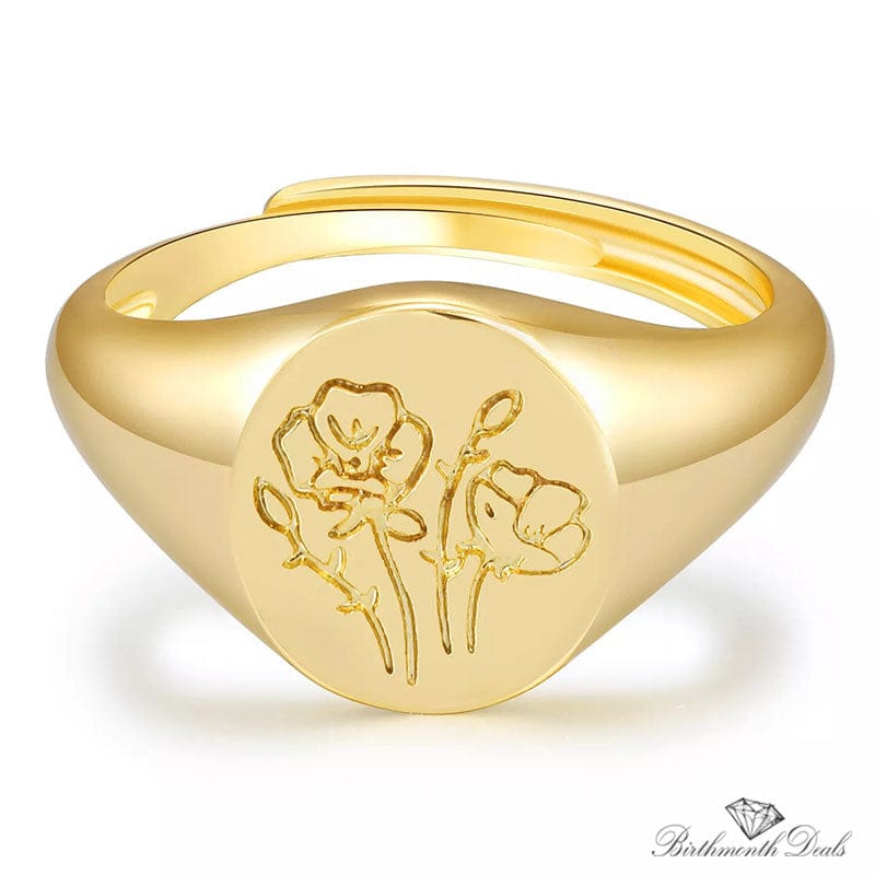 Birth Flower Ring - Birthmonth Deals