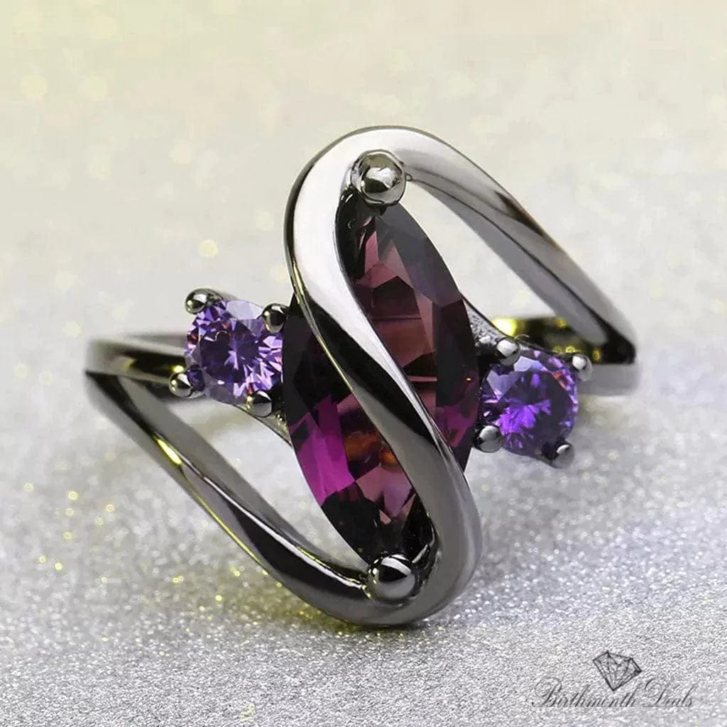 February Amethyst Birthstone Ring with Freebie - Birthmonth Deals