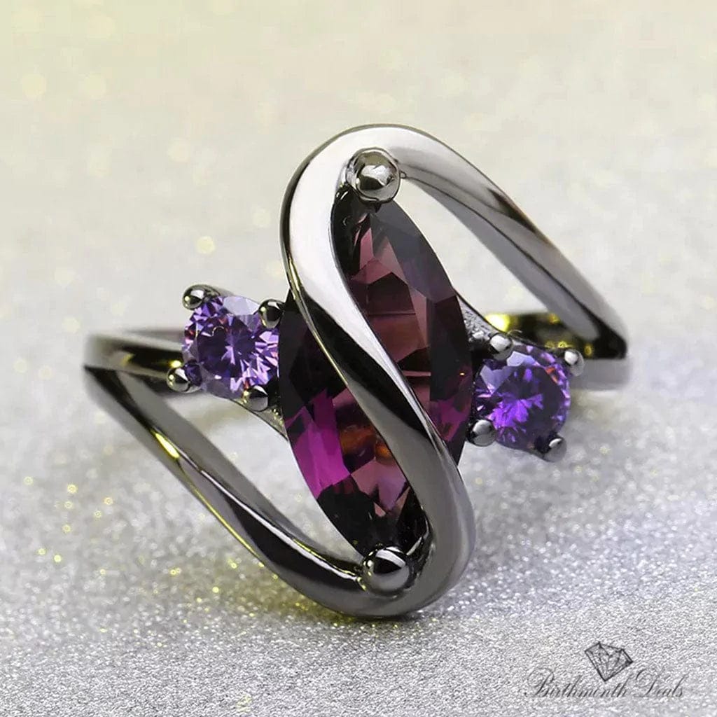 February Amethyst Birthstone Ring - Birthmonth Deals