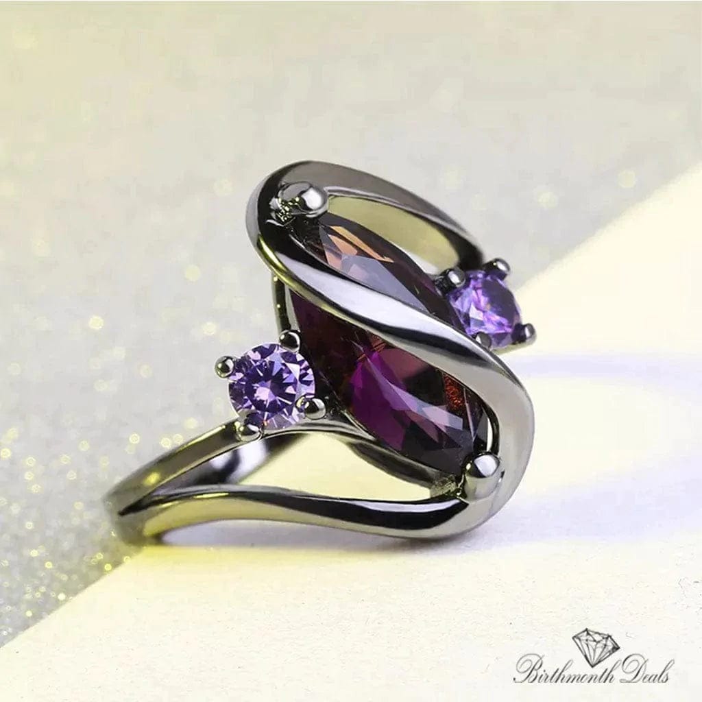 February Amethyst Birthstone Ring with Freebie - Birthmonth Deals