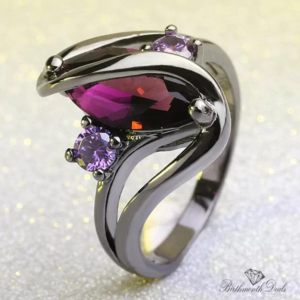 February Amethyst Birthstone Ring - Birthmonth Deals