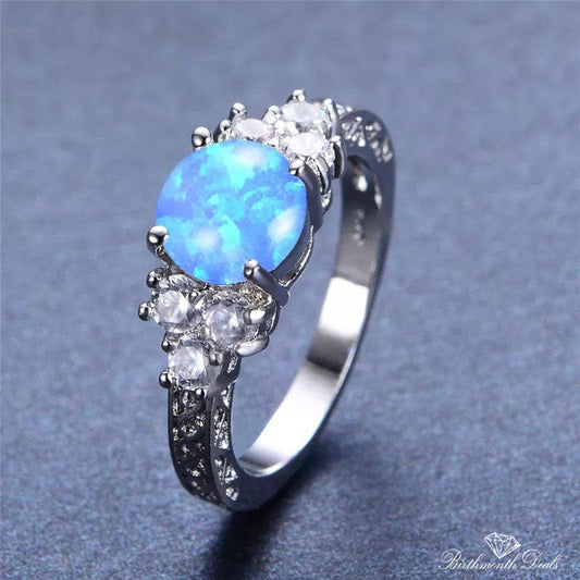 October Opal Birthstone Ring - Birthmonth Deals