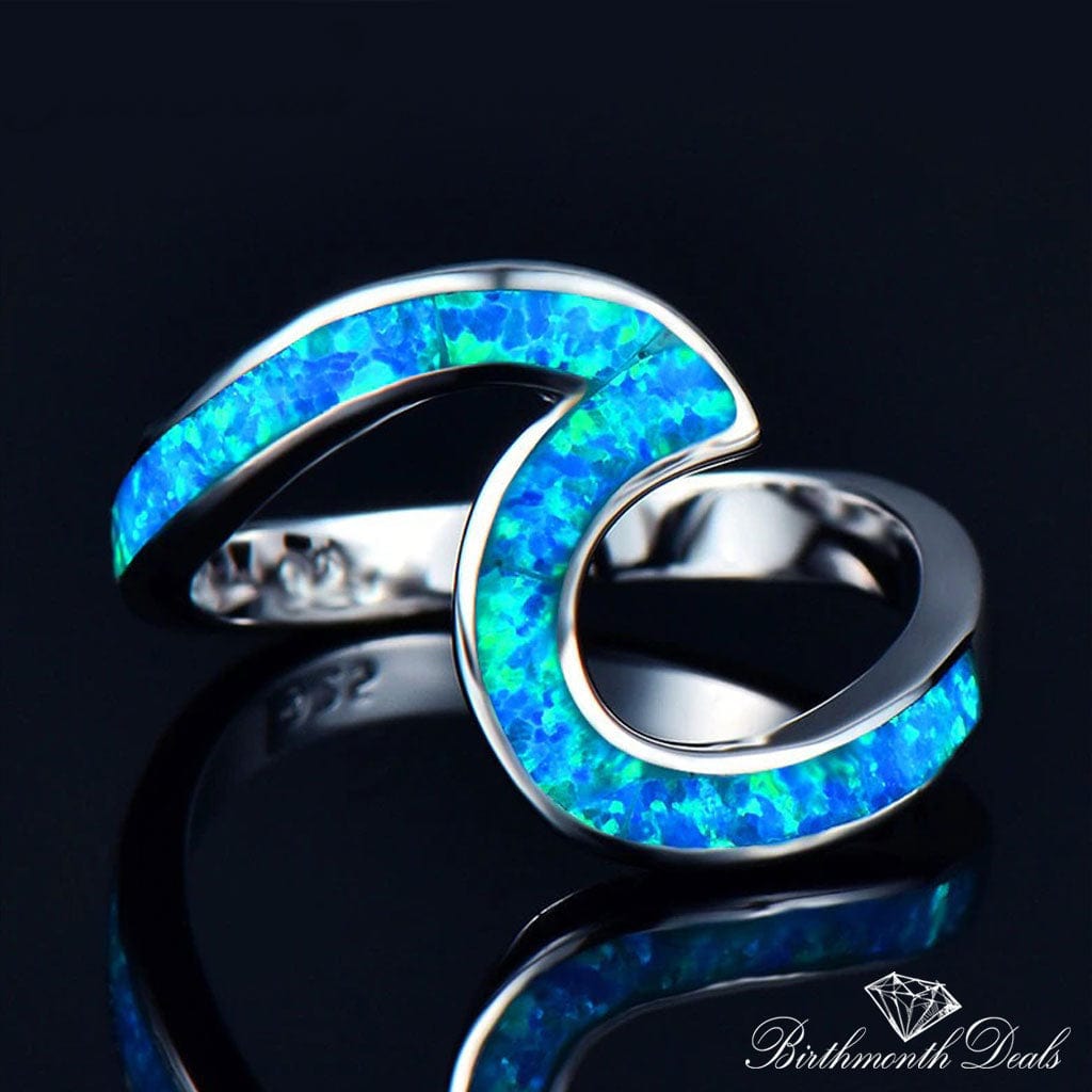 October Opal Birthstone Ring - Birthmonth Deals