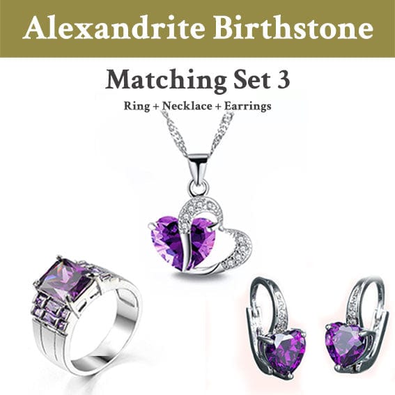 June Alexandrite Birthstone Ring Bundle 3 - Birthmonth Deals