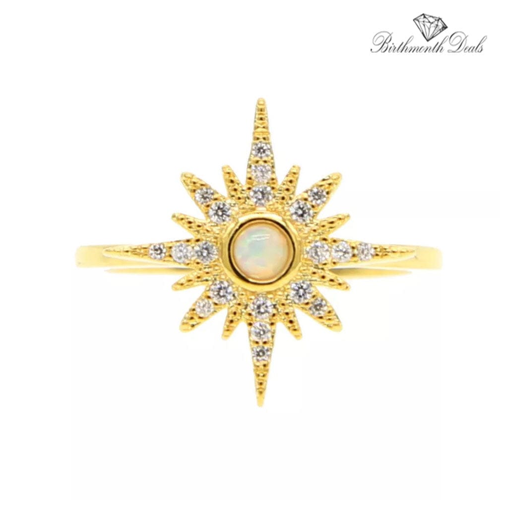 October Opal Birthstone Ring - Birthmonth Deals