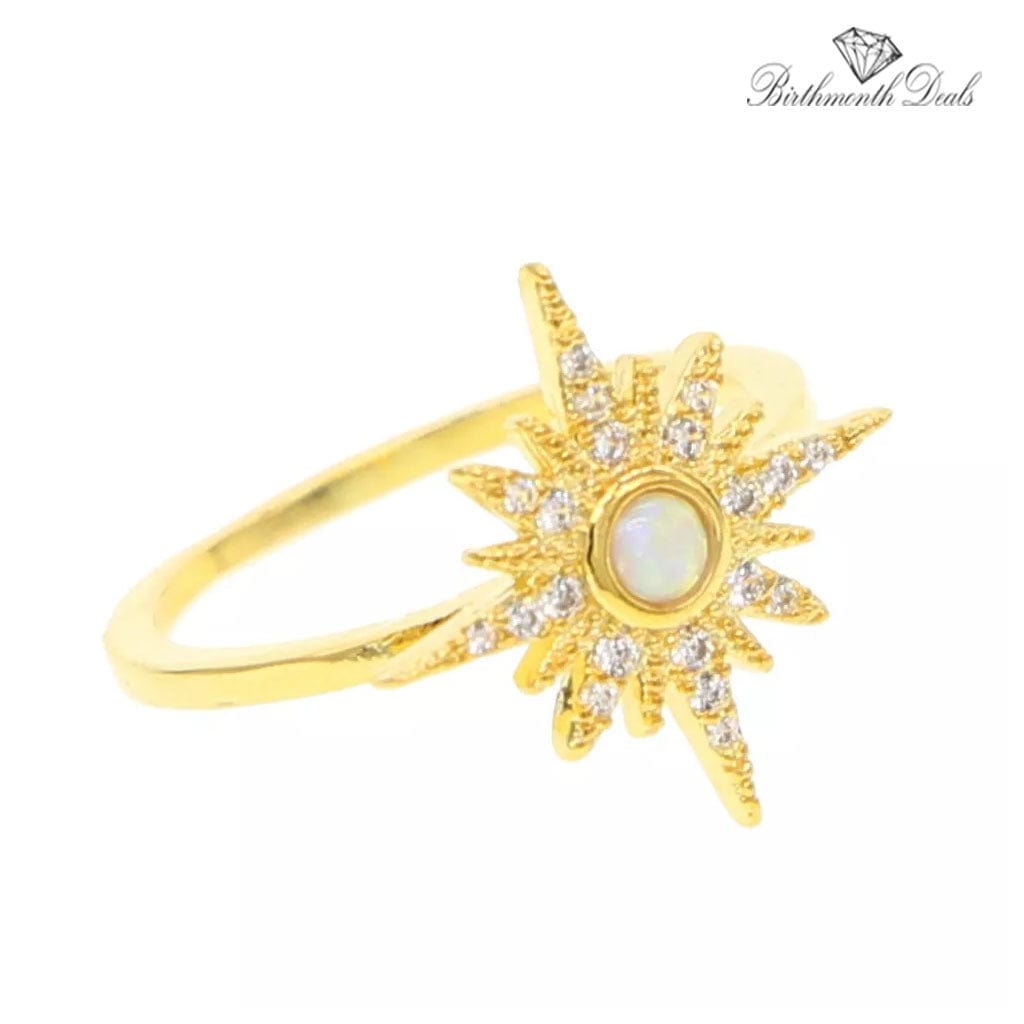 October Opal Birthstone Ring - Birthmonth Deals