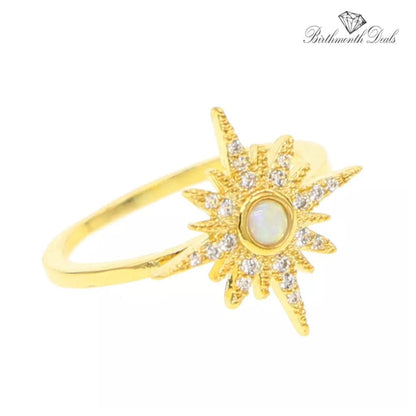 October Opal Birthstone Ring - Birthmonth Deals