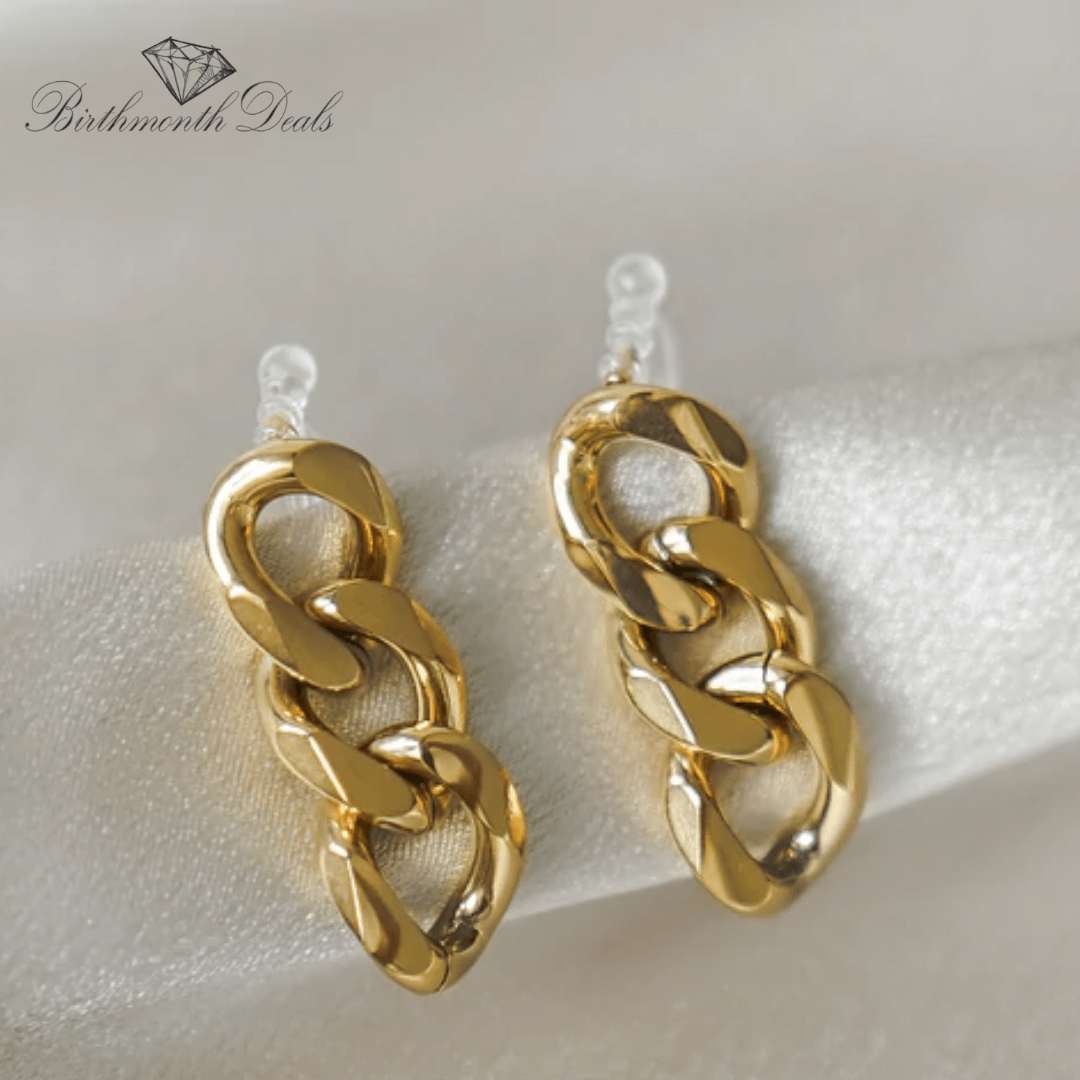 Cristina Clip-On Chain Earrings - Birthmonth Deals