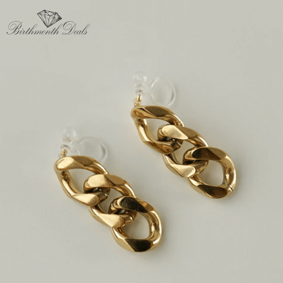 Cristina Clip-On Chain Earrings - Birthmonth Deals