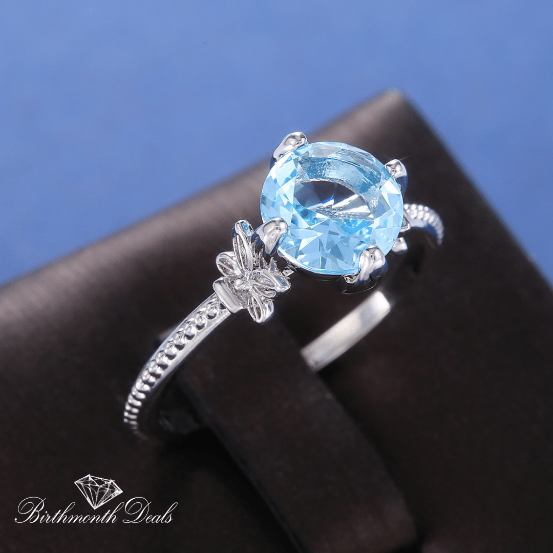 December Zircon Birthstone Ring - Birthmonth Deals