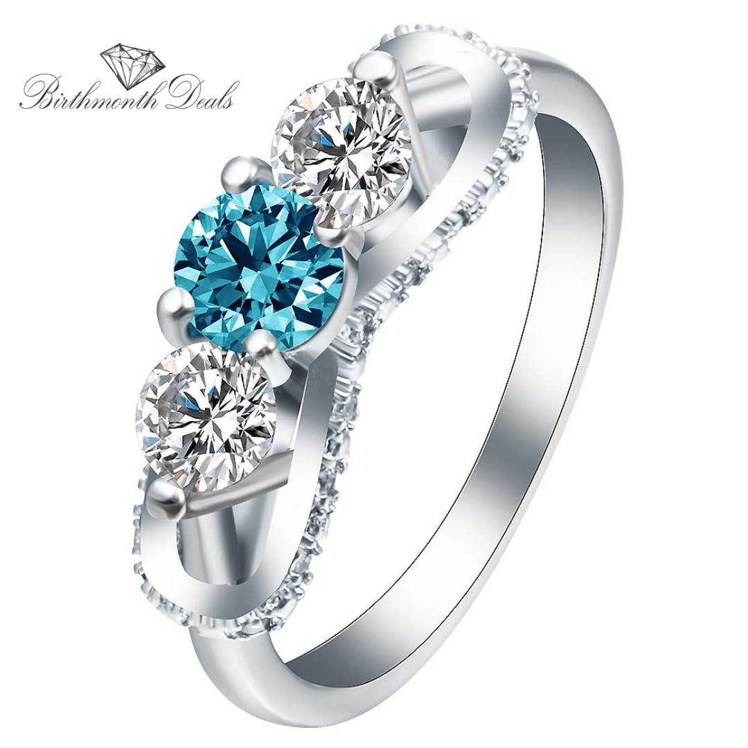 December Zircon Birthstone Ring - Birthmonth Deals