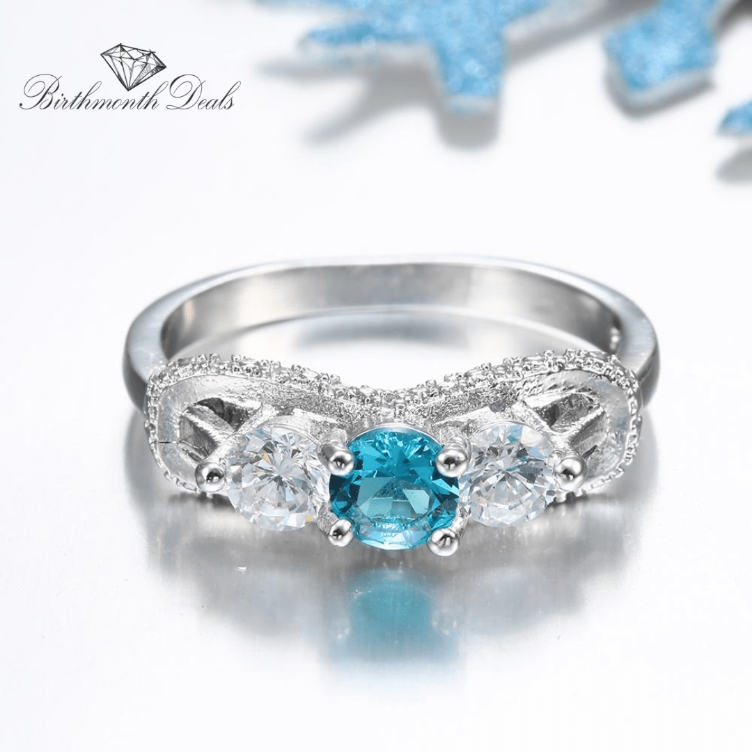 December Zircon Birthstone Ring - Birthmonth Deals