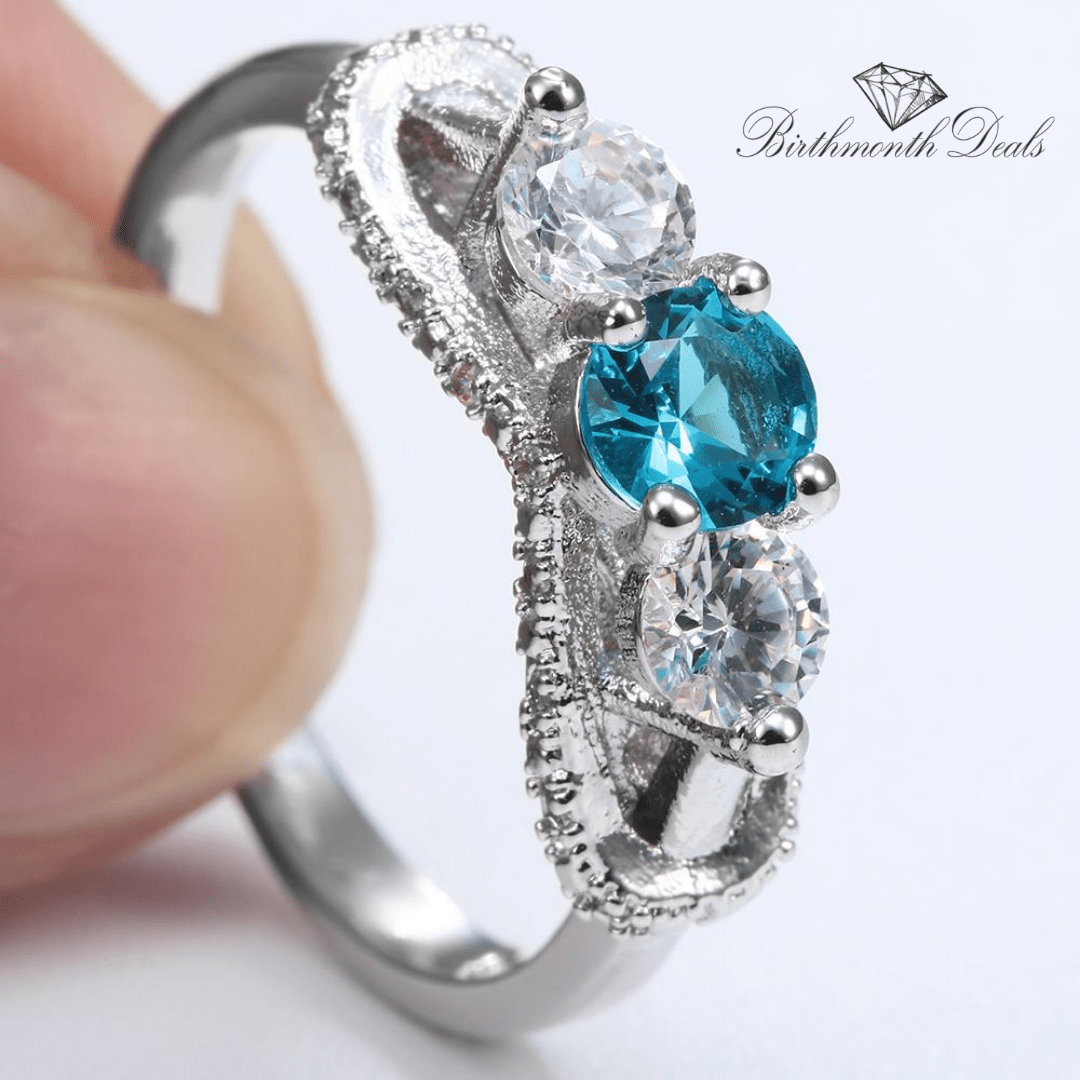 December Zircon Birthstone Ring - Birthmonth Deals