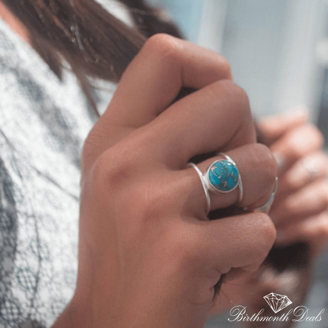 December Turquoise Birthstone Ring - Birthmonth Deals