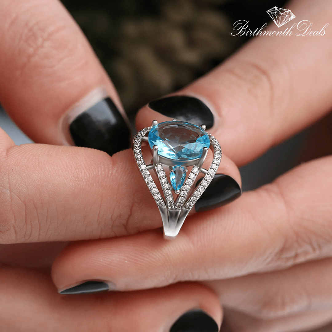 December Zircon Birthstone Ring - Birthmonth Deals