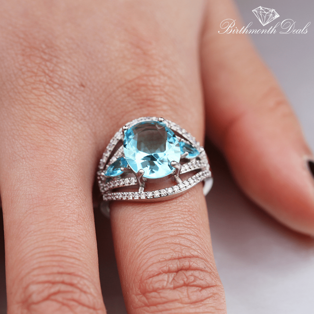 December Zircon Birthstone Ring - Birthmonth Deals