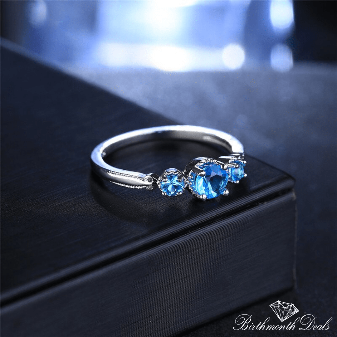 December Zircon Birthstone Ring - Birthmonth Deals