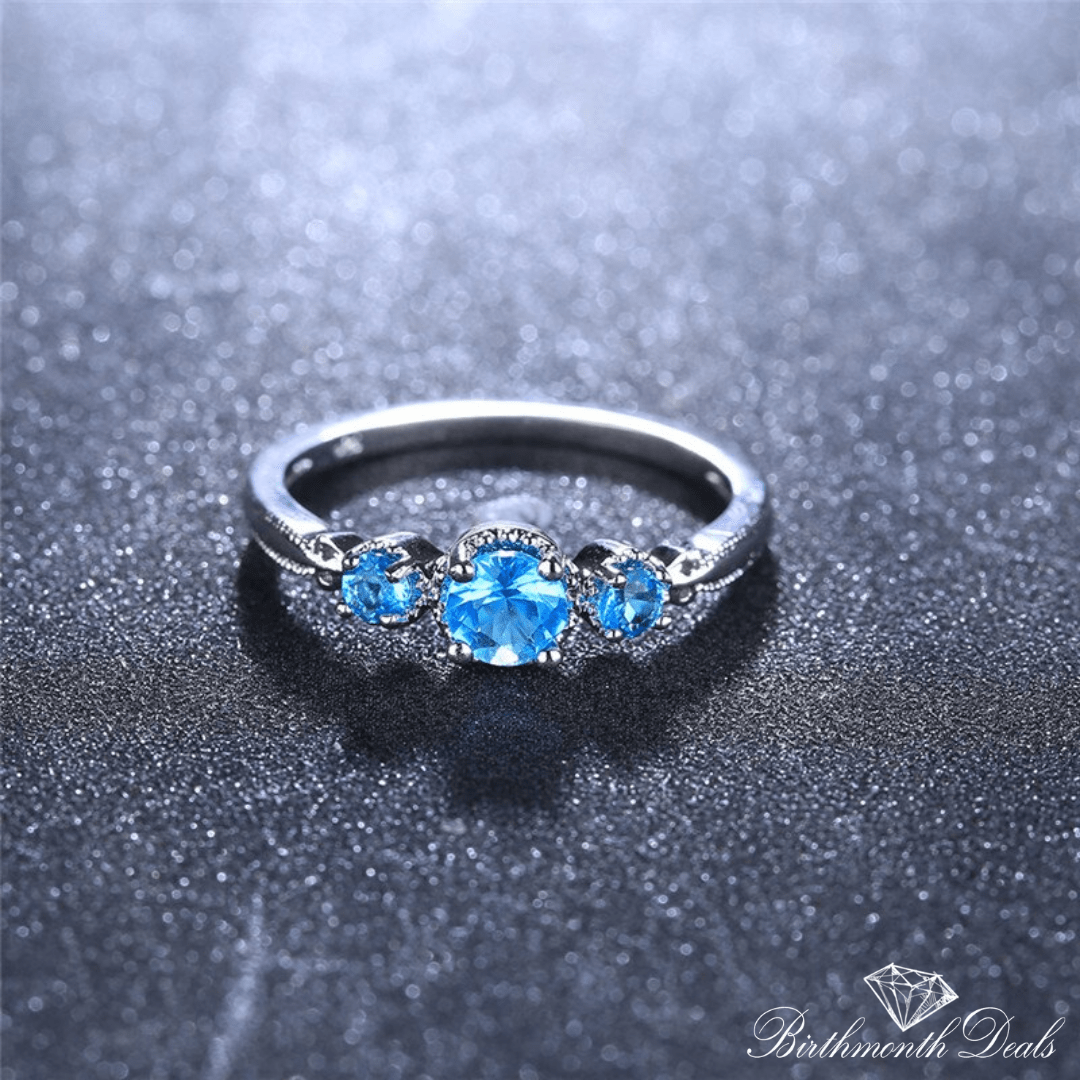 December Zircon Birthstone Ring - Birthmonth Deals