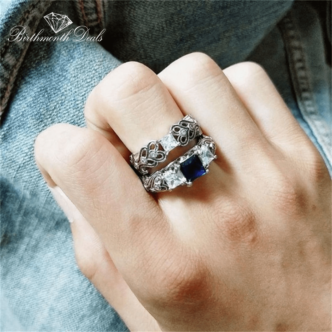 December Tanzanite Birthstone Stacking Ring - Birthmonth Deals