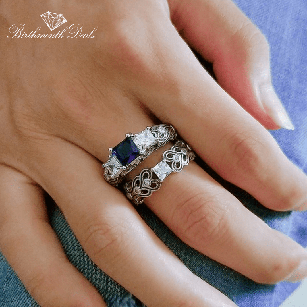 December Tanzanite Birthstone Stacking Ring - Birthmonth Deals