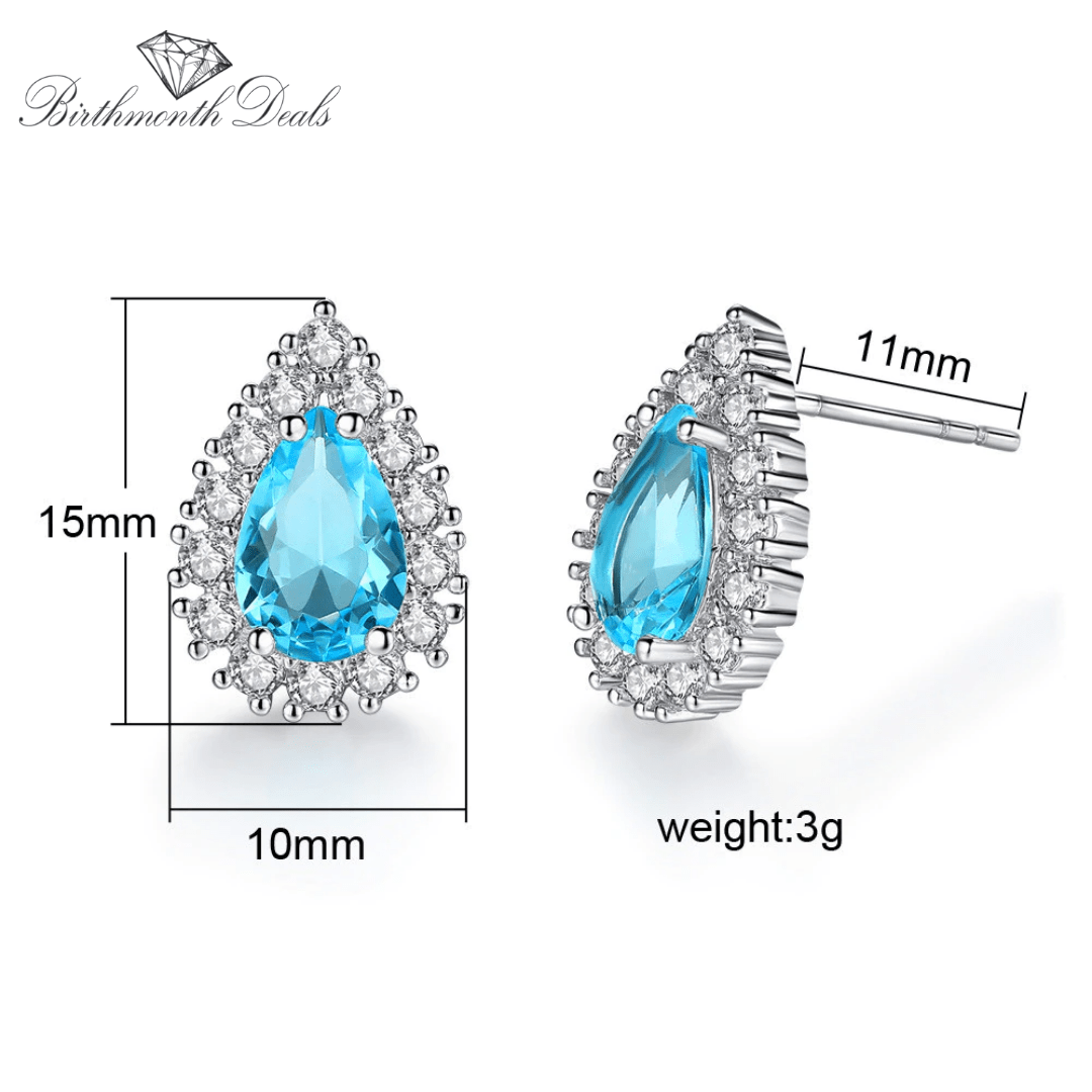 December Zircon Earrings - Birthmonth Deals