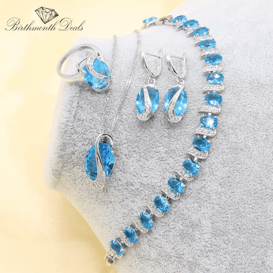 December Zircon Birthstone Jewelry Set - Birthmonth Deals