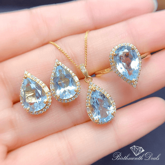 December Zircon Birthstone Jewelry Set - Birthmonth Deals