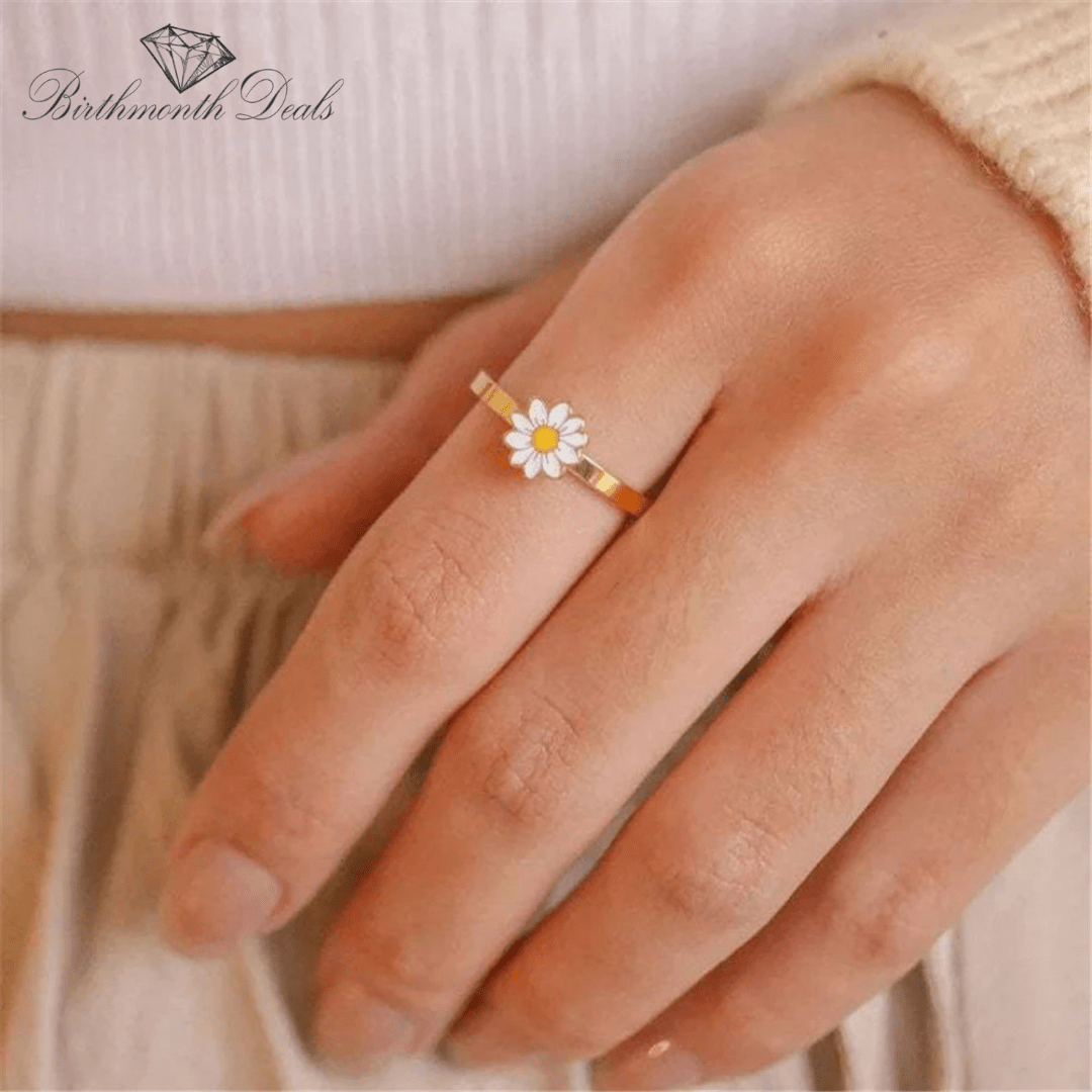 Daisy Anxiety Fidget Ring - Birthmonth Deals