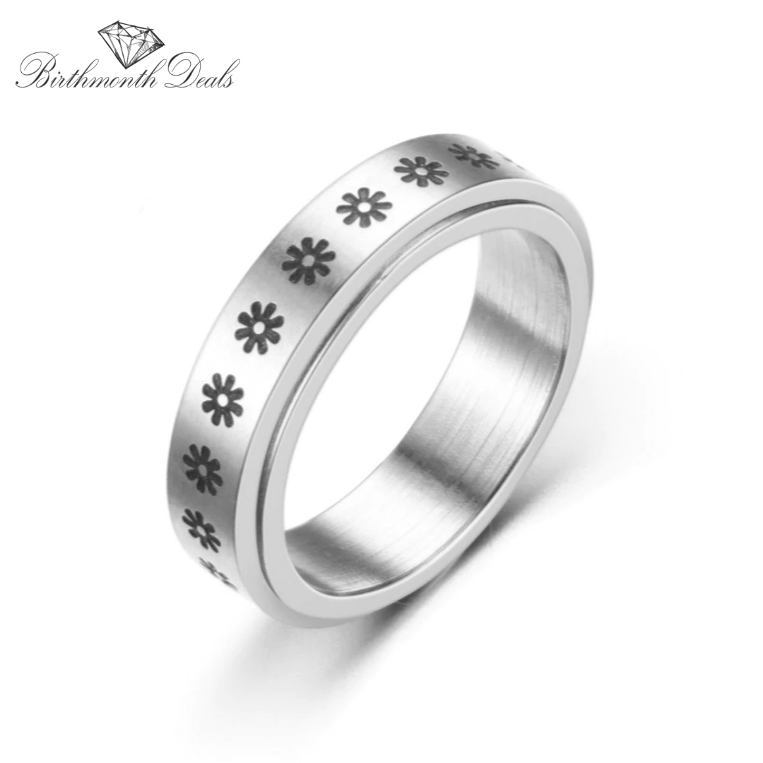 Daisy Anxiety Spinner Ring - Birthmonth Deals