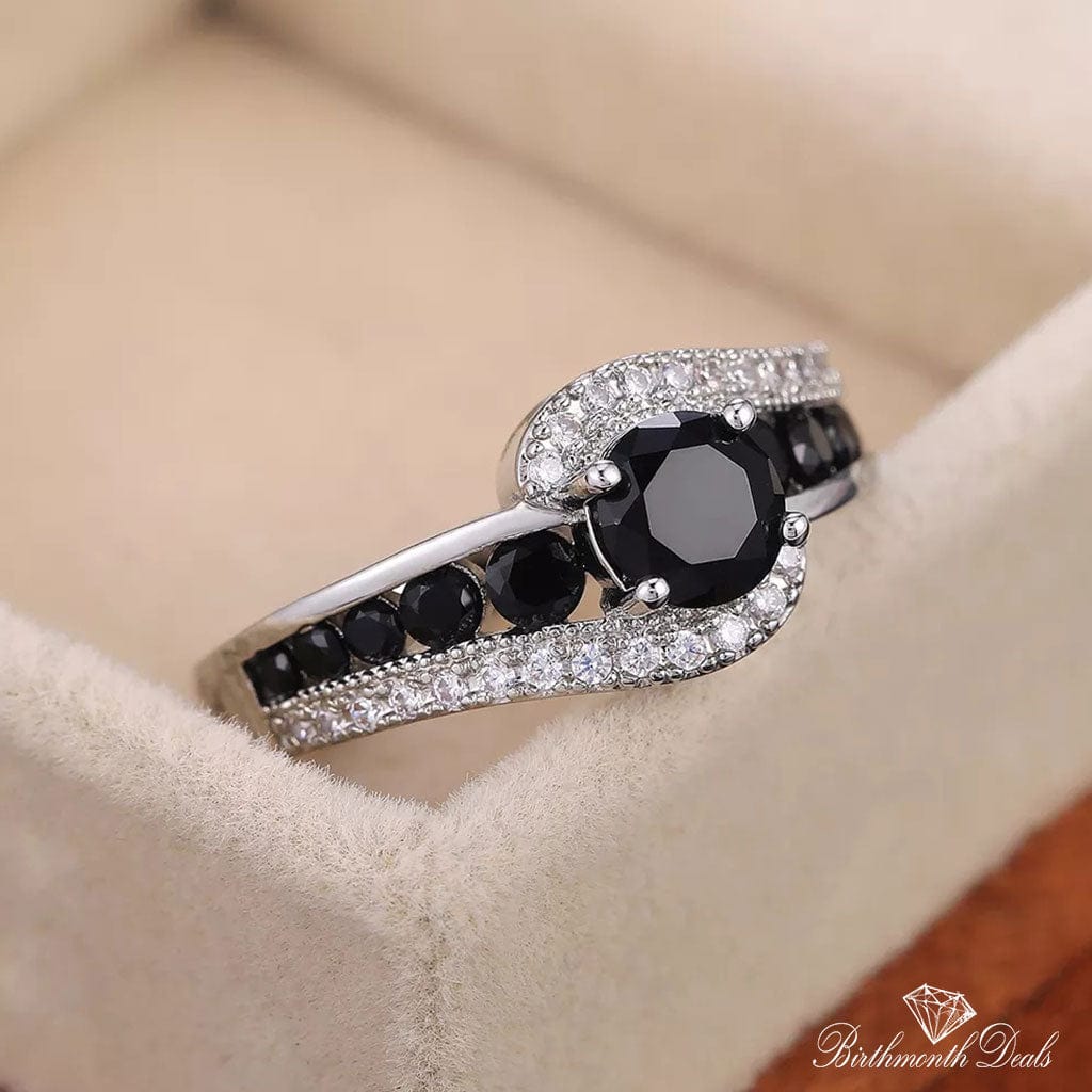 December Black Onyx Birthstone Ring - Birthmonth Deals