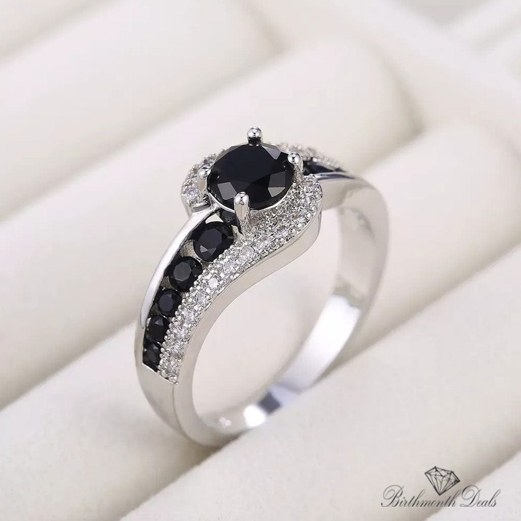 December Black Onyx Birthstone Ring - Birthmonth Deals