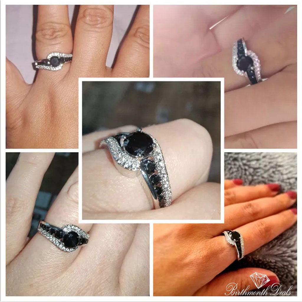 December Black Onyx Birthstone Ring - Birthmonth Deals