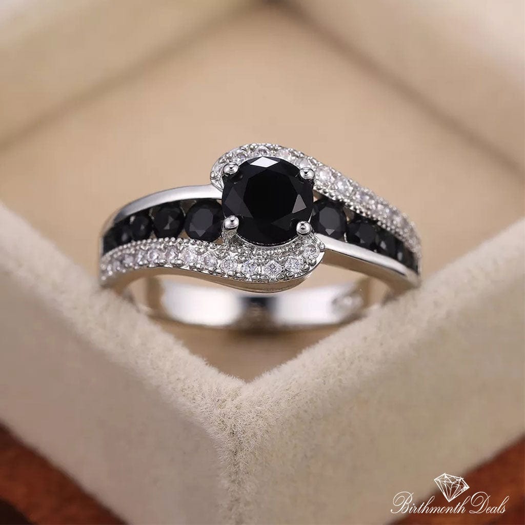 December Black Onyx Birthstone Ring - Birthmonth Deals