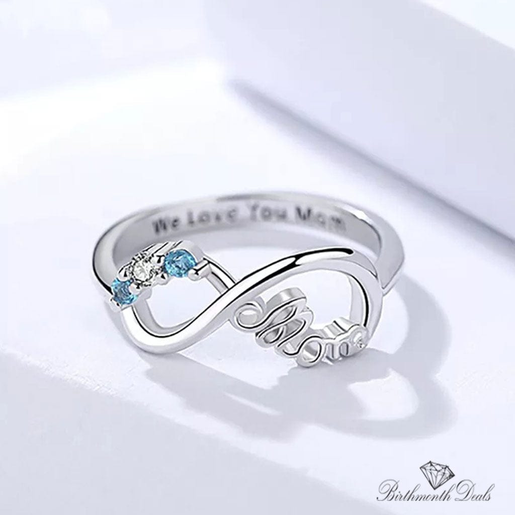 March Aquamarine Birthstone Ring - Birthmonth Deals