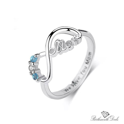 March Aquamarine Birthstone Ring - Birthmonth Deals