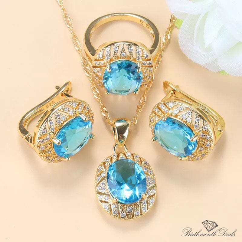 December Zircon Birthstone Jewelry Set - Birthmonth Deals