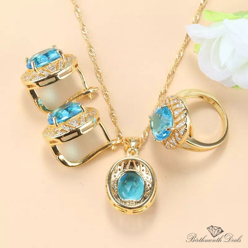 December Zircon Birthstone Jewelry Set - Birthmonth Deals