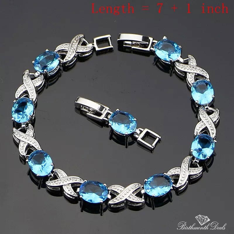 December Zircon Birthstone Jewelry Set - Birthmonth Deals