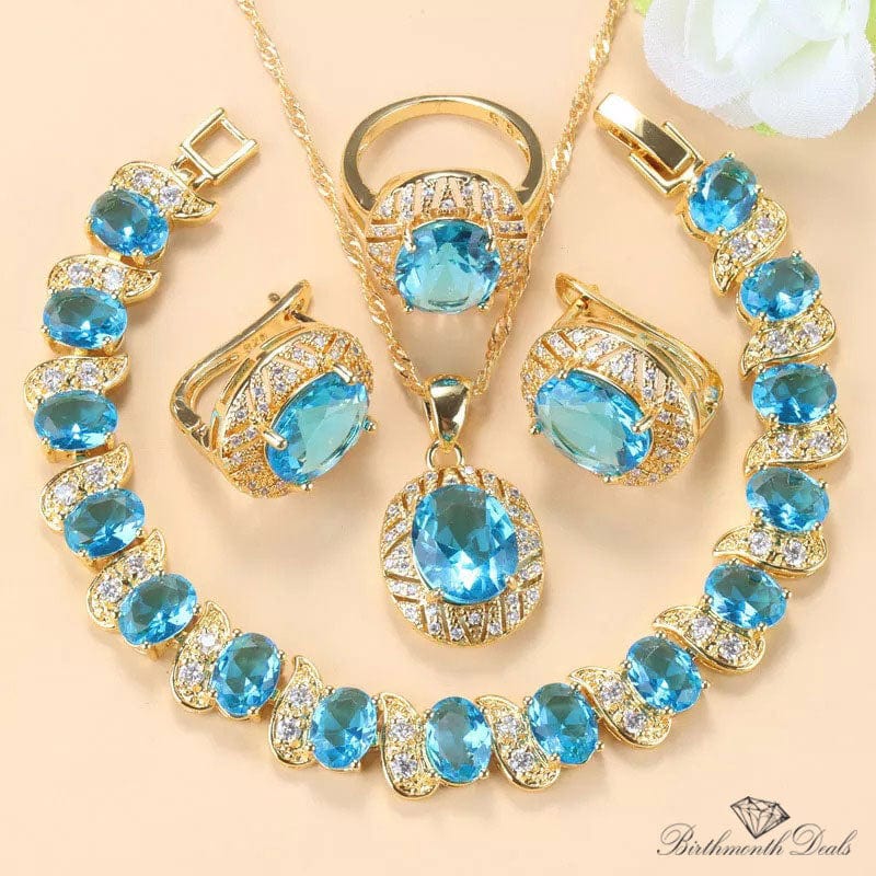 December Zircon Birthstone Jewelry Set - Birthmonth Deals