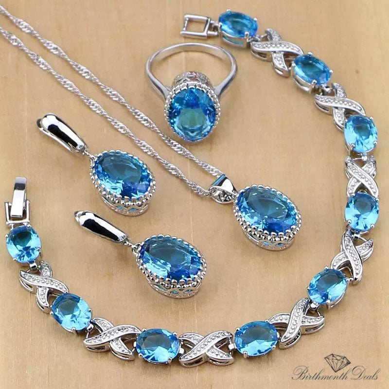 December Zircon Birthstone Jewelry Set - Birthmonth Deals